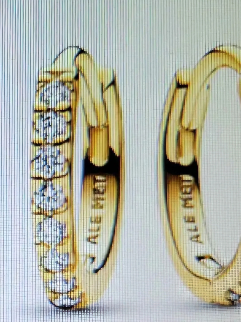 Pandora Gold-tone Huggie Hoop Earrings with Zirconia  Stones
